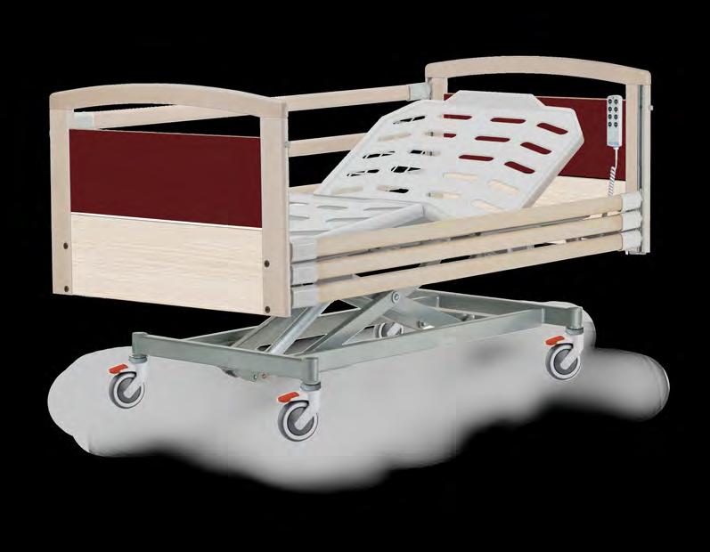 Il letto può montare diversi kit ruote e freni ALTR59 (di serie), ALTR54, ALTR55, ALTR56, ALTH28, ALTH29. ZEN-2 Il design del letto è estremamente personalizzabile con varie finiture.