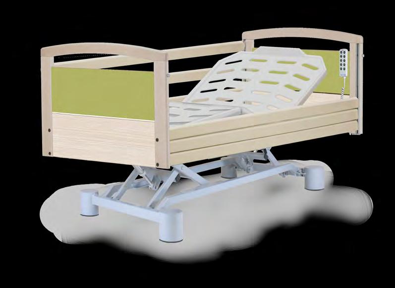 Il letto è disponile sia con ruote a scomparsa che con ruote a vista. EVO - 84 Il design del letto è estremamente personalizzabile con varie finiture.