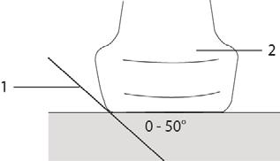 Trasduttore convesso: utilizzare la seguente tabella per determinare l impostazione dell angolo dell ago da utilizzare.