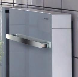 Monolith per WC è disponibile anche nella versione ad altezza 114 cm, la stessa del modulo Monolith per lavabo, per creare una linea architettonica nel bagno.