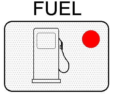 Indicator limita combustibil. Iluminarea lămpii semnalează o lipsă de combustibil din rezervor.