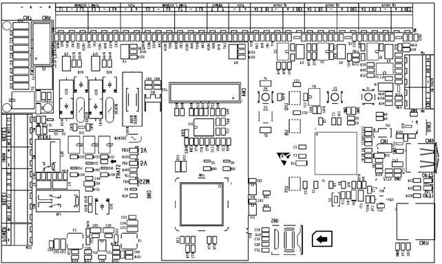 essere rimossi. CN 8 Uscite attive O.C. ALIMENTATORE L alimentatore switching, separato dalla centrale, è stabilizzato a 13,8V ed eroga una corrente di 5A.