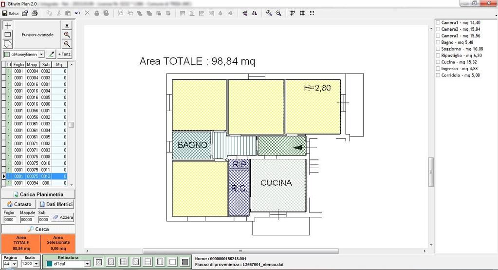 Nuovo applicativo : GTIWIN PLAN 2.0 L applicativo G.T.I.Win PLAN 2.0 è lo strumento completo per la misurazione puntuale delle planimetrie catastali, fornite dall Agenzia del Territorio.