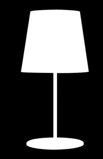 Polycarbonate table lamp with conical