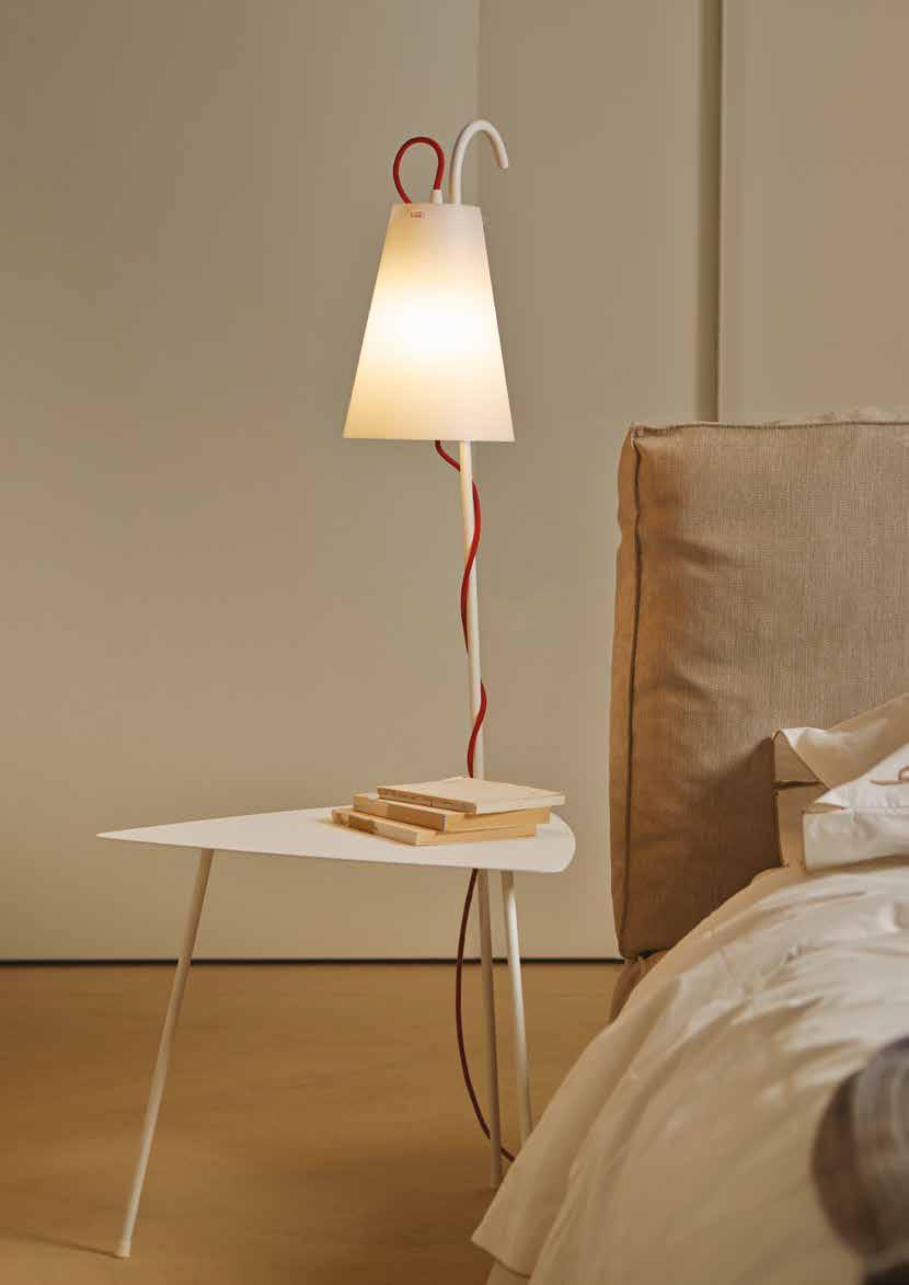 CHIR design by Walter Sbicca CL 2013 Tavolino con lampada: struttura in metallo verniciato disponibile