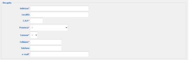Il modulo richiede per prima cosa l inserimento del Codice Fiscale e poi i dati del legale rappresentante. Ma cosa si intende per RECAPITO?