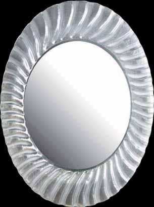 990611 Specchio Ovale 60x80 cm Torsè Argento silver oval mirror