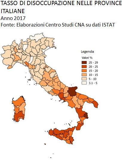 La disoccupazione Il miglioramento delle condizioni del mercato del lavoro italiano si riflette anche nelle statistiche riguardanti la disoccupazione.