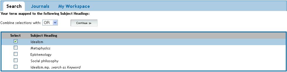 Spuntando la casella Map Term to Subject Heading si possono recuperare le voci del vocabolario