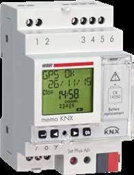 Interruttori orari / astronomici MEMO KNX Memo KNX è un orologio elettronico digitale per la gestione nel tempo delle utenze elettriche.