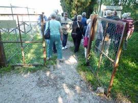 radici degli alberi sporgenti, superando quindi un cancello largo 130 cm.