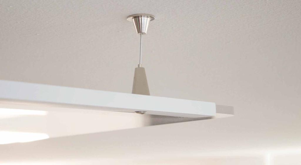 Leggerezza, basso peso specifico Lunghezza di vita dei LED di oltre 50,000 ore Voltaggio di 24Vdc Riciclabile 100% Temperatura colore della luce da 2700K a 6700K Dimmerabilità dal 10% al 100% Ottima