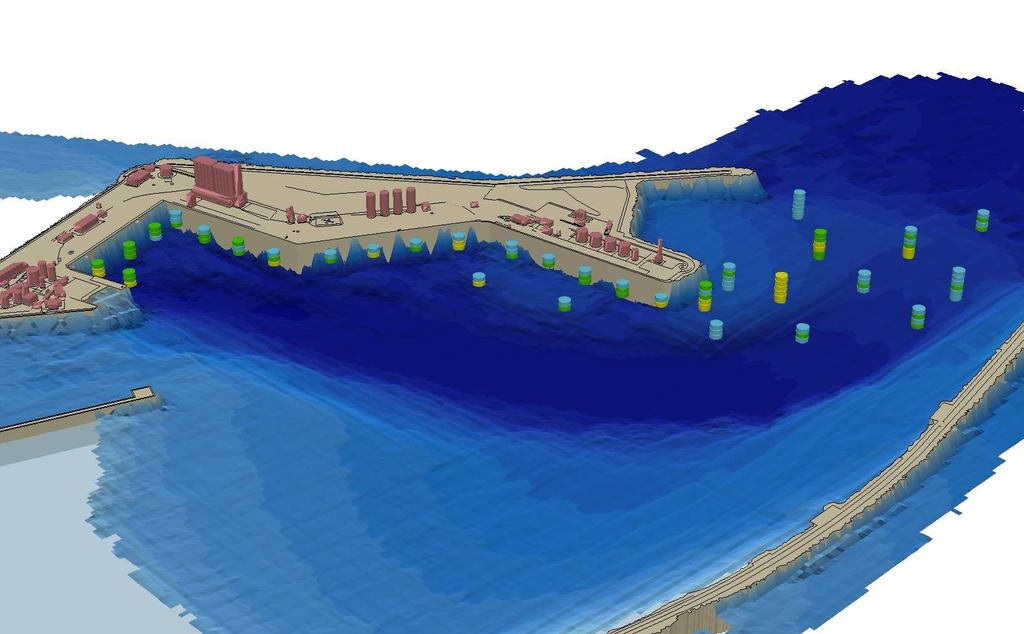 Primo stralcio Visualizzazione 3D dei risultati delle analisi svolte Interpretazione verticale (in modo continuo) e orizzontale Legenda Valori in mg/kg_ss!!!!! 0.