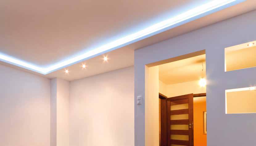 PROFILI PER LED I profili in alluminio anodizzato argento sono ideali per ospitare le strisce LED.