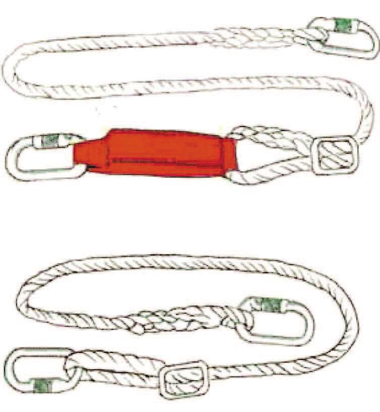 Sistemi di protezione DPI - CORDINI E ASSORBITORI DI ENERGIA (UNI-EN 354-355) cordino regolabile CON assorbitore di energia: NB: lunghezza massima del cordino (compreso assorbitore di energia e