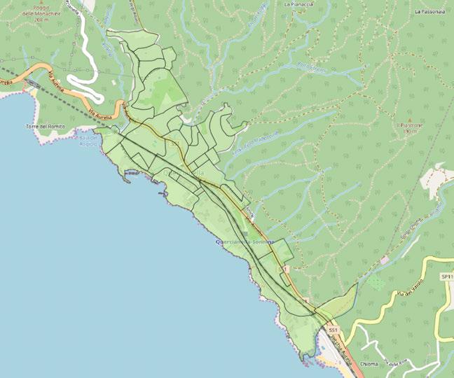 96 CAPITOLO 7. LE ZONE 2017 7.28 la zona 27 - Quercianella superficie = 0,9521 Kmq residenti (al 30 giugno 2017) = 1.042 mappa Figure 7.27: scala 1:25.000 confini (principali) N = parco prov.