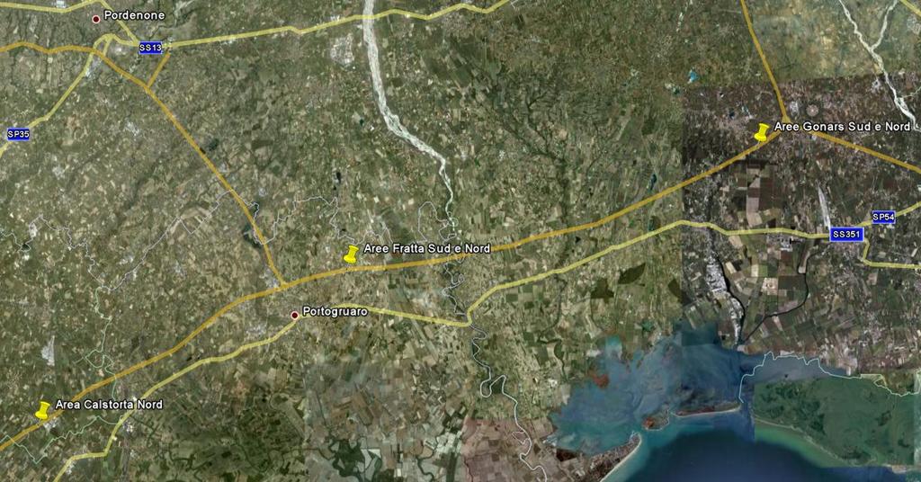 Indagine Ambientale sulla caratterizzazione di terre e rocce da scavo Aree di sosta per mezzi pesanti (Calstorta nord, Fratta Nord e Sud, Gonars Nord e Sud) Committente: Autovie Venete S.p.A. 3.