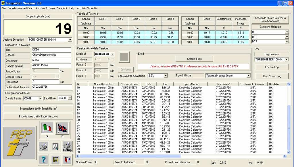 Quick Analyzer Dedicato alla registrazione e analisi