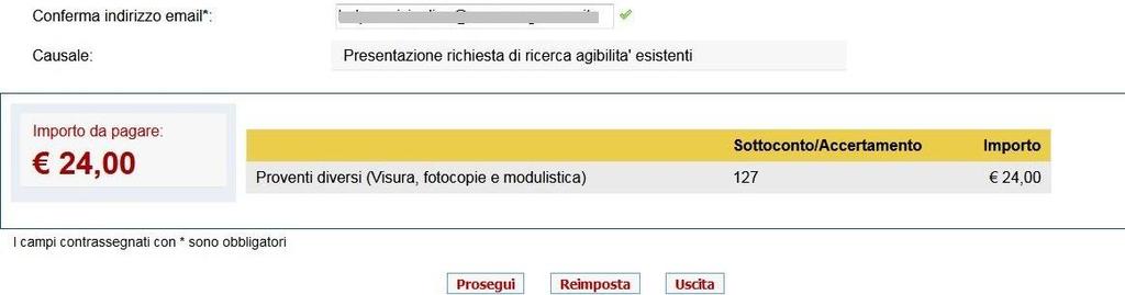 Tariffa Fissa - Può essere proposta direttamente dal servizio alla scelta della