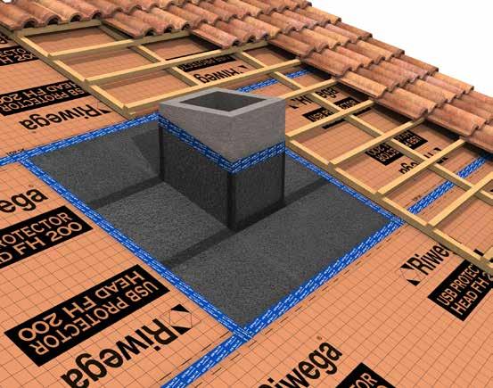 USB Fire Zero, grazie alla certificazione B roof (t2) è la membrana impermeabile e traspirante ideale per la posa sotto il pannello fotovoltaico integrato, compatibilmente ai regolamenti in