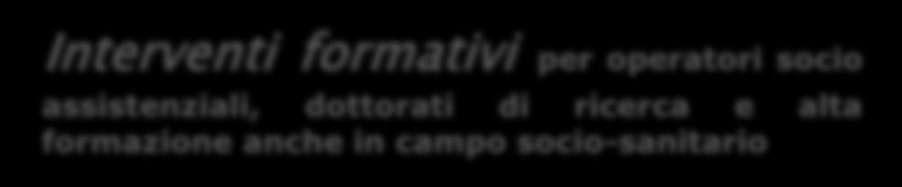 Interventi formativi per operatori socio assistenziali,