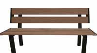 PANCHINE (1200) 17 DIMENSIONI AF1206NP Panchina assemblata con rivetti e doghe in wpc bamboo color nocciola e struttura metallica zincata e verniciata antracite Ingombro