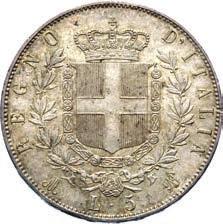 5 Lire 1871 Milano.