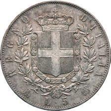 5 Lire 1873 Milano.