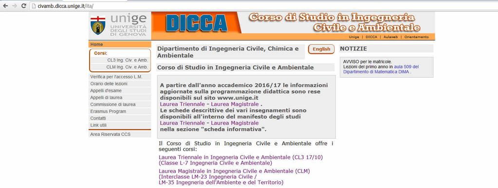 Info: Info: www.unige.it //civamb.