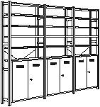 COMBINAZIONI per organizzare gli spazi Misure complessive: larghezza x profondità x altezza. Questa combinazione: (899.036.04) 201 IVAR montante laterale, 30 226 cm, pino 574.895.09 4 conf.