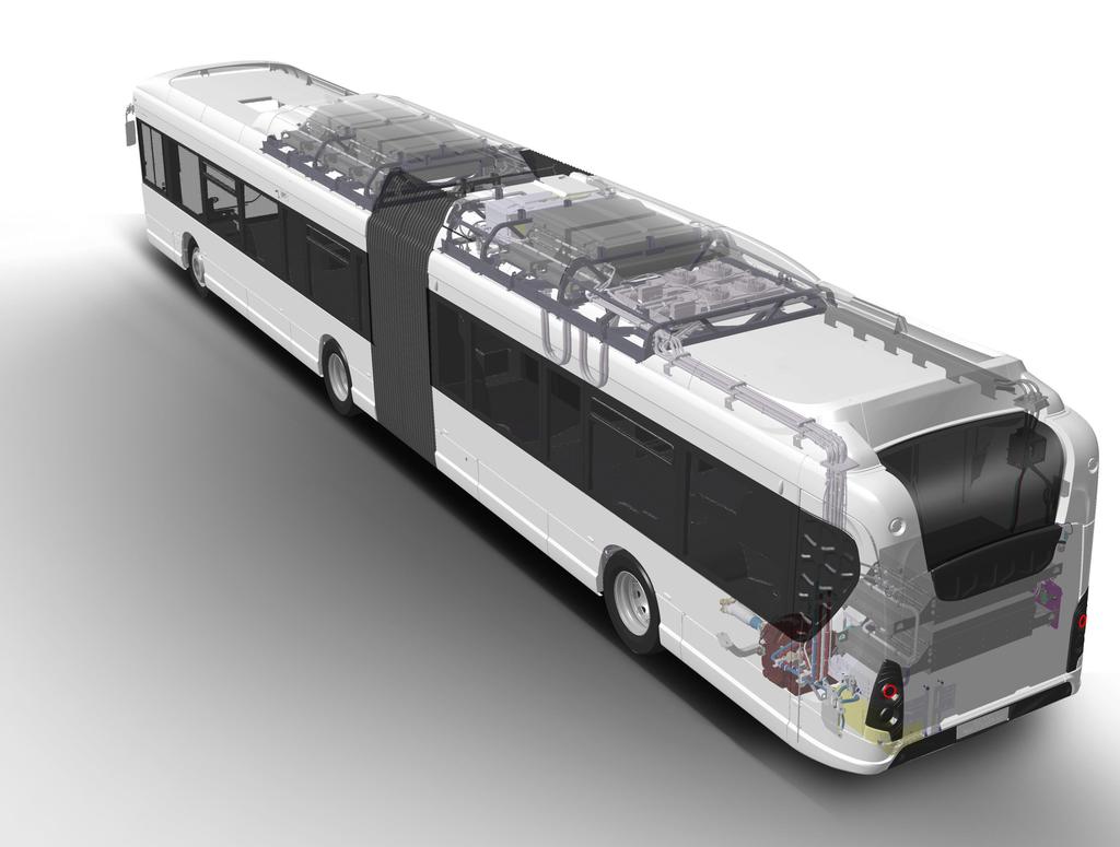 HEULIEZ GX437 ELEC OPPORTUNITY CHARGING STRUTTURA ACCIAIO INOSSIDABILE POWER ELECTRONICS DERIVATA DA IBRIDO MOTORE DI TRAZIONE 160/200 KW MOTORE CENTRALE BATTERIA SISTEMA MODULARE SECONDO R100.