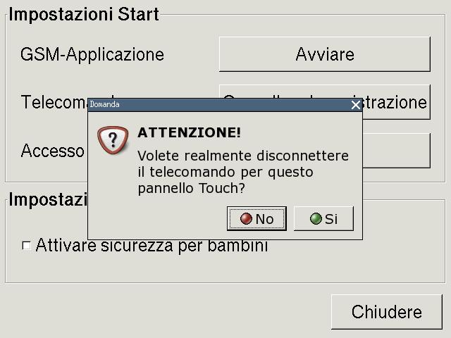 Se si desidera cancellare più registrazioni, le seguenti fasi vanno eseguite separatamente per ogni touchscreen.