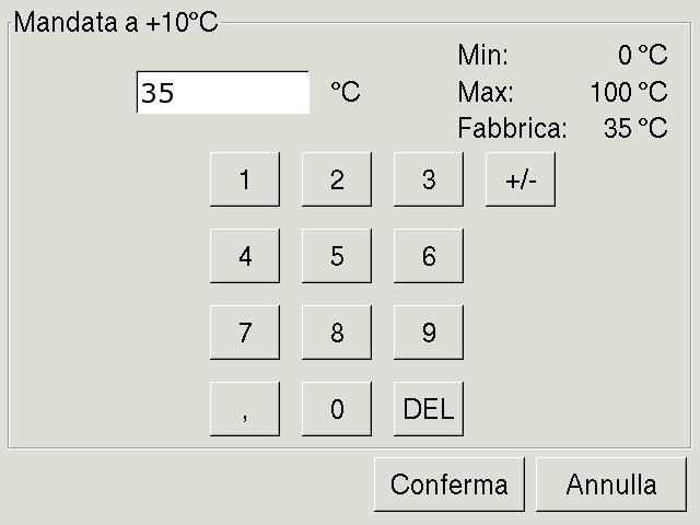 Circuito di riscaldamento Adattamento della curva termica Adattare la curva termica con temperature esterne al di sopra dello zero -> Modifica della "Mandata a +10 C" Se il circuito di riscaldamento