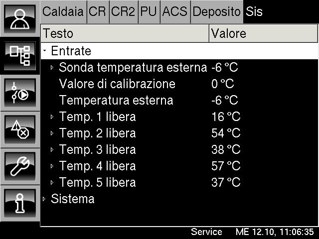 5 temperature libere Sistema "5 temperature libere" È inoltre possibile collegare fino a 5 sonde di temperatura al comando.