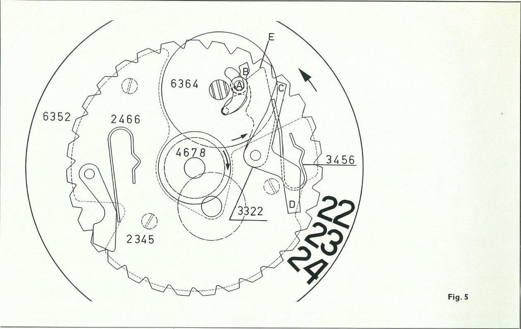 4. Gruppo regolatore (Fig. 4) Il gruppo regolatore è stato migliorato. Comprende un portapitone mobile (8132), che facilita la messa in fase dello scappamento.