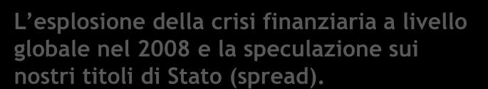 Il debito pubblico gigantesco, cresciuto a dismisura negli ultimi decenni.