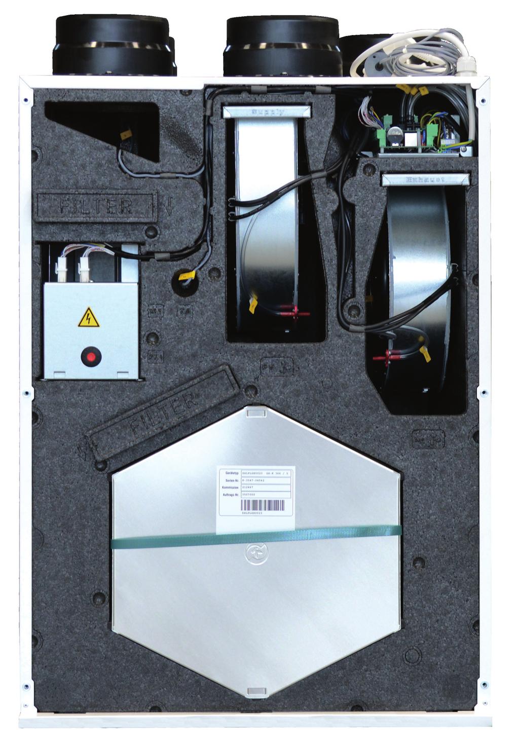 COSTRUZIONE* Attuatore del by-pass con batteria di preriscaldamento integrata