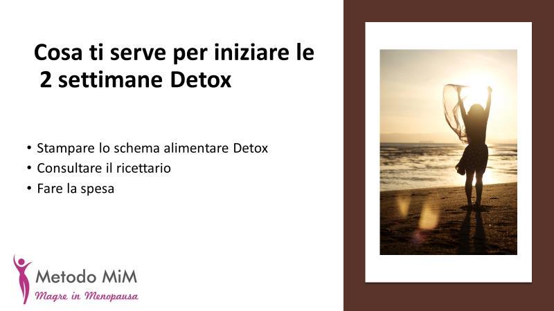 Durante questa fase Detox di 2 settimane,