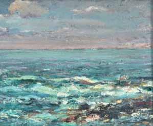 65 Rivaroli Giuseppe (Cremona, 1885 - Roma, 1943) Marina olio su tela, cm