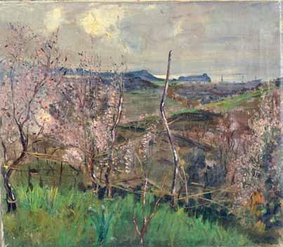 116 Casciaro Giuseppe (Ortelle, LE 1863 - Napoli 1941) Paesaggio di Nusco pastelli