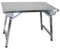 NEUTRO INOX versatilità, maneggevolezza, ideale per catering e noleggio Tavoli con piani rinforzati di spessore 12/10 Q1966 Tavolo su gambe