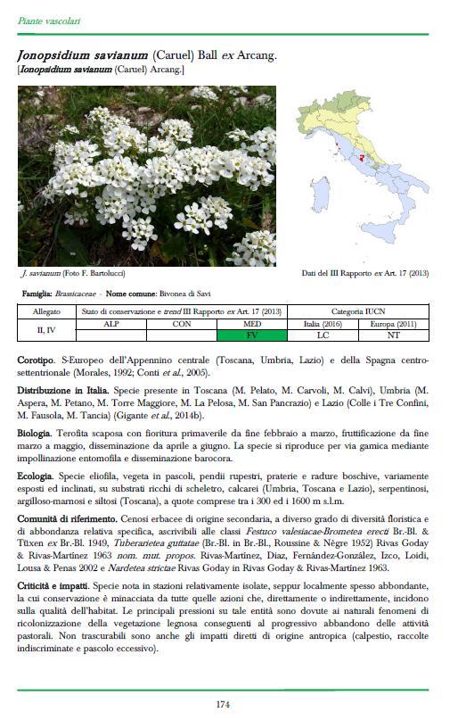 LE SCHEDE DI MONITORAGGIO: PARTE GENERALE Monitoraggio delle specie vegetali di interesse unionale Foto e cartina di distribuzione