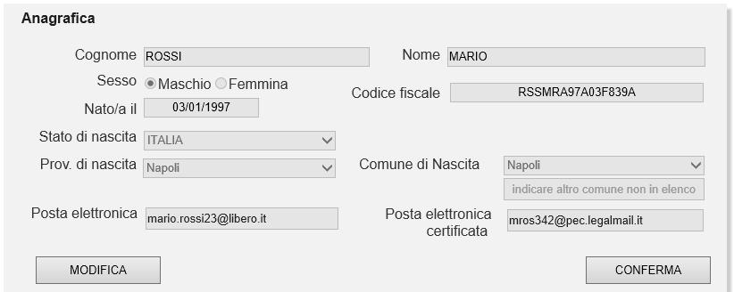 Il sistema richiede quindi l inserimento delle altre informazioni necessarie all