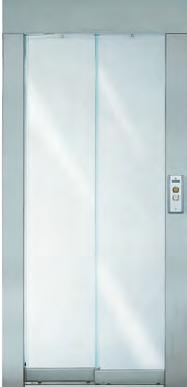 RAL 7032 (standard) o RAL a scelta - Inox Anta vetrata Anta in vetro Anta in vetro Testata 2900 mm Dimensioni a richiesta Vetro