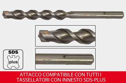 Punte calcestruzzo SDS-Plus SPEEDHAMMER Nuova scanalatura; assicura la rimozione delle polveri diminuendo il rischio di intasamento.