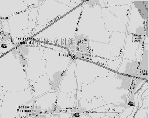 COME RAGGIUNGERCI Inzago è posto sulla strada statale Milano-Brescia (denominata SS 11) nel tratto tra i comuni di Gorgonzola e Cassano d Adda (vedi planimetria) e può essere raggiunto: - Con mezzi