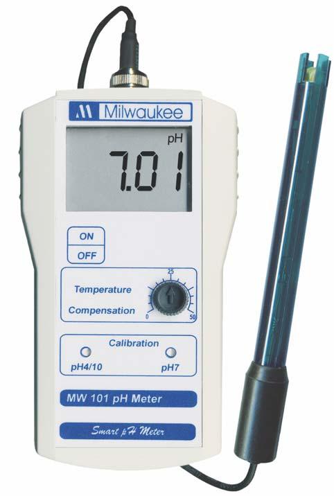 ph/orp Nuovo MW100/MW101/MW102/MW500 Strumenti Portatili Standard per misurazioni di ph/redox/temp MW100, MW101, MW102, MW500 sono i nuovi portatili standard di Milwaukee per la misurazione di ph,