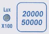 000 a 1999 Lux 2000 a 19999 Lux 20000 a 50000 Lux Selezione scala manuale, mediante tasti Risoluzione 1 Lux 10 Lux 100 Lux Precisione ±6% della lettura ±1 digit Picco lunghezza d onda 560 nm Tipo di