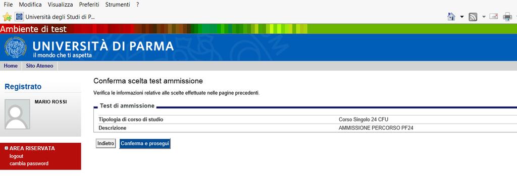 2.5 Seleziona Conferma e prosegui 2.