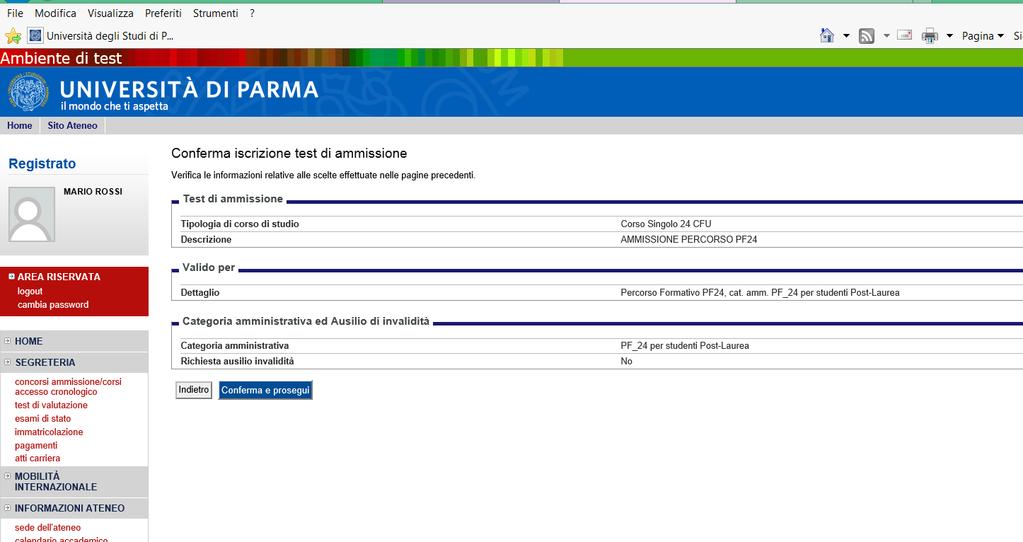 2.7 Controlla i dati inseriti e Conferma e prosegui. 2.